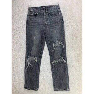 BDG Size 26 Womens Jeans Slim Straight Cotton Black Wash High Rise Distr…